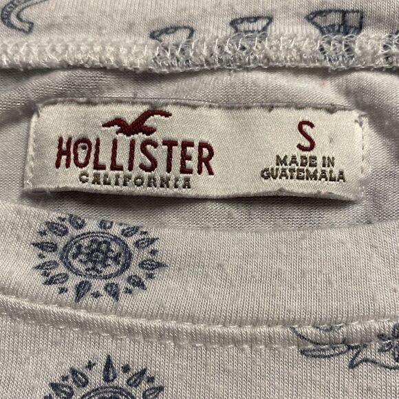 Raw Hem HOLLISTER Elephant Print Tee Shirt - Picture 3 of 9